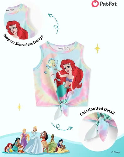 Miniatura 4 de Disney Stitch, Frozen, Minnie Mouse, Princesa, Winnie Tank Top+Shorts Dolphin para niñas, conjunto deportivo de entrenamiento de verano