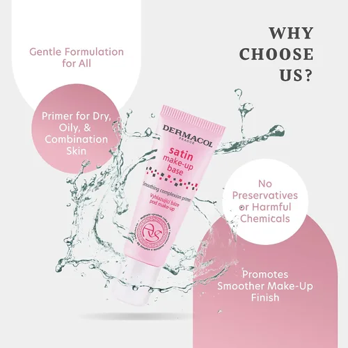 Miniatura 7 de Dermacol - Base de maquillaje satinada, imprimación facial mate para arrugas y poros, imprimación de maquillaje transparente para pieles grasas