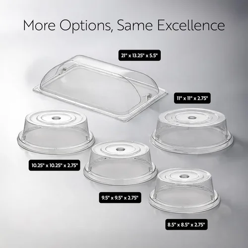 Miniatura 5 de Restaurantware Cater Tek - Cubierta de placa de policarbonato de 8.5 pulgadas, 1 cubierta de plato inastillable, lavable en lavavajillas para platos