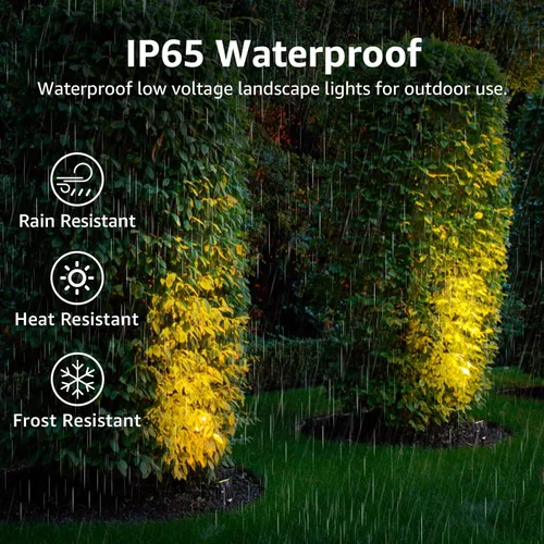 Miniatura 3 de SUNVIE Iluminación de paisaje de bajo voltaje de 3 W, focos LED de paisaje con conectores, impermeables, de bajo voltaje, luces de paisaje de 3000