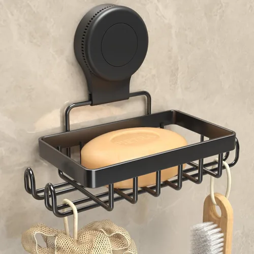Portajabón bandeja para jabón en barra con ventosa, soporte para champú en barra para pared de ducha, bandeja escurridor ahorradora de jabón para