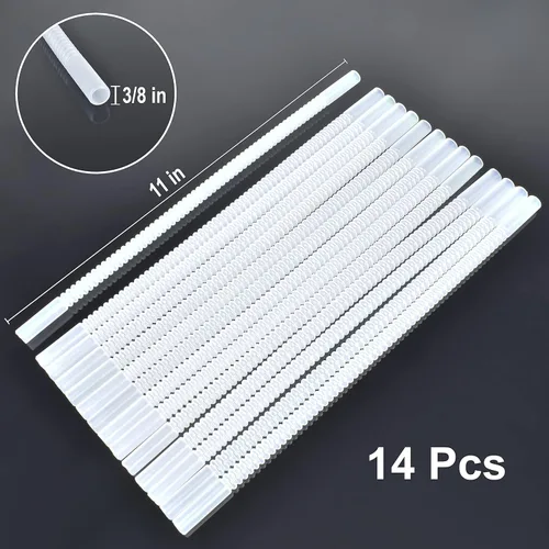 Miniatura 3 de Pajitas Flexibles - 11 Pulgadas de Largo Pajitas Flexibles - Pajita para Beber Flexible Reutilizable - Paquete de 14 Paquete de 14 transparentes