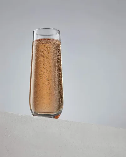 Miniatura 7 de JoyJolt Milo Copas de champán sin tallo, juego de 4 vasos de cristal. 9.4 onzas. Juego de copas de champán. Copas de vino prosecco, juego de copas