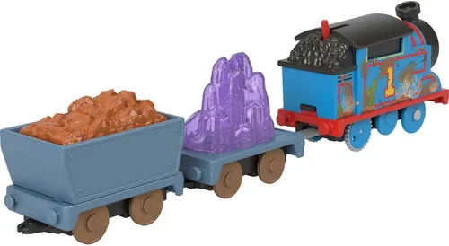 Miniatura 7 de Thomas & Friends Tren de juguete motorizado con cuevas de cristal Thomas motor alimentado por batería con carga para preescolar juego de simulación