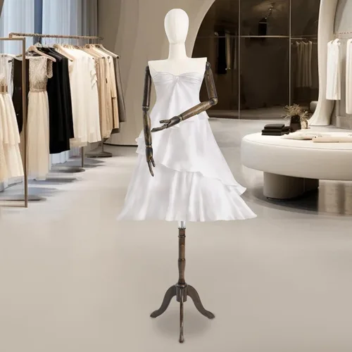 Miniatura 5 de Maniquí de mujer con soporte de trípode ajustable, cuerpo de maniquí de costura para mujer de 61 a 79 pulgadas, cuerpo de maniquí de costura