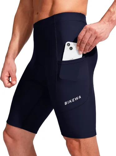 Miniatura 2 de Pantalones cortos de ciclismo para hombre con acolchado 3D para ciclismo de carretera, ciclismo de montaña, ciclismo UPF 50+, bolsillos