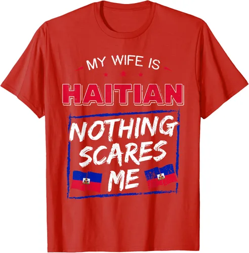 Miniatura 99 de My Wife Is Haitian Republic of Haiti Heritage Roots - Camiseta con bandera, Negro, S