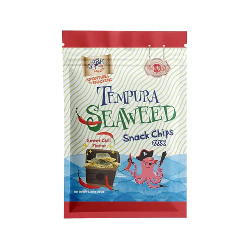 Miniatura 18 de Swashbuckle Snacks Chips de Calamar Crujientes con Sabor a Queso Tempura 5.29oz (150g), Hecho en Japón, Otsumami