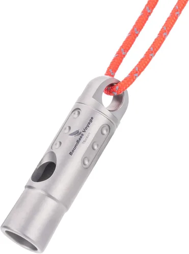 Miniatura 14 de Boundless Voyage Silbato de titanio para supervivencia de emergencia con cordón fuerte para acampar al aire libre, senderismo, entrenadores, 2