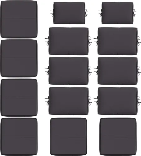 Miniatura 25 de 14 Piezas Fundas de Cojines para Exteriores Resistentes a Todo Clima Fundas de Cojines para Patio, Reemplazo Impermeable con Cremallera para Muebles