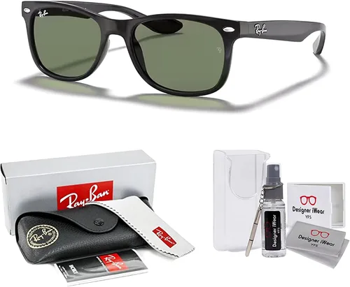 Miniatura 2 de Ray-Ban Junior XS New Wayfarer RJ9052S - Lentes de sol cuadrados para niños y niñas pequeños + paquete con kit DIW