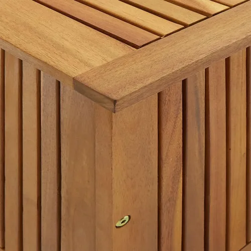 Miniatura 8 de Caja de almacenamiento para patio de 35.4 x 19.7 x 22.8 pulgadas, madera de acacia maciza para patio, jardín, contenedor de almacenamiento al aire