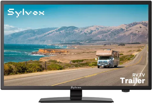 SYLVOX TV RV de 19 pulgadas, Smart 12V HDTV con reproductor de DVD, opciones de alimentación dual (12V CC/AC), compatibilidad con Google OS y Google