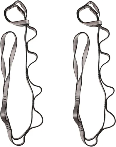 Miniatura 5 de 2 piezas ajustables antigravedad crisantemo swing volador elástico cuerda escalada cadenas margaritas extensión yoga cinturón colgante Negro