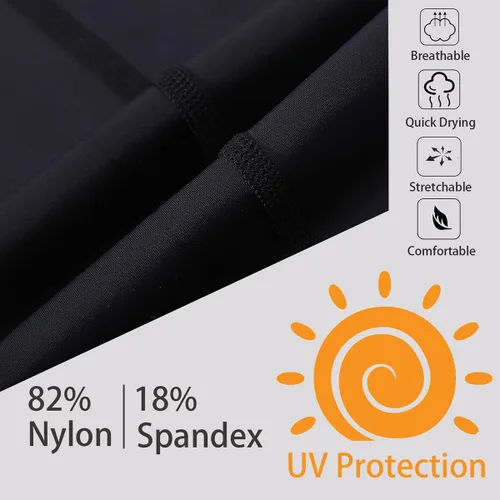 Miniatura 6 de Ubestyle UPF 50+ - Pantalones de natación de cintura alta para mujer, mallas de natación, pantalones de protección solar