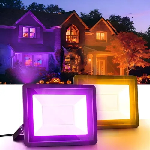 Miniatura 9 de L LOHAS LED Luz de Inundación LED RGB para Exteriores, 25W Luces de Fiesta DIY que Cambian de Color con Control Remoto, Luz de Patio