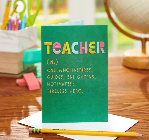 Miniatura 6 de American Greetings - Tarjeta de agradecimiento para maestros (Un gran año)