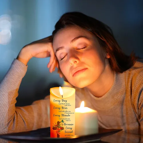 Miniatura 5 de Gerrii Regalos cristianos Velas cristianas para mujer Velas LED Regalos religiosos para mujer Velas LED sin llama inspiradoras y recuerdo