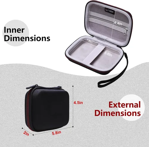 Miniatura 3 de LTGEM - Funda rígida para impresora fotográfica Canon Ivy 2 Mini/Ivy y CLIQ CLIQ CLIQ+ CLIQ 2 CLIQ+2 Impresora de cámara instantánea (negro + gris)
