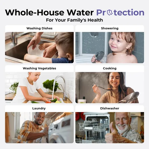 Miniatura 5 de iSpring Sistema de filtro de agua para toda la casa de 3 etapas, probado por SGS para eliminar hasta un 99% de PFAS, reduce sarro, metales pesados