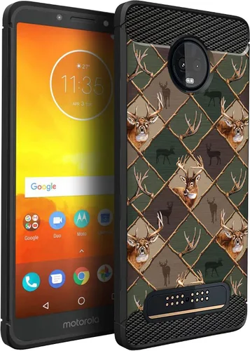 Miniatura 36 de CasesOnDeck Funda compatible con [Motorola Moto Z3 Play Moto Z3] Moto Z3 Design, funda delgada negra flexible y elegante protección contra golpes