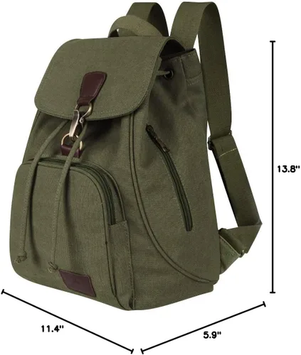 Miniatura 34 de Mochilas de lona a la moda, bolso casual para compras al aire libre, mochila deportiva, senderismo, viajes, bolsa multiusos, Café, Mochilas