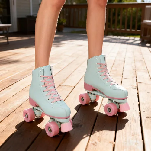 Miniatura 6 de jessie Patines de ruedas para mujeres, niñas y adultos, de piel sintética, ruedas iluminadas, patines para principiantes, profesionales, interiores