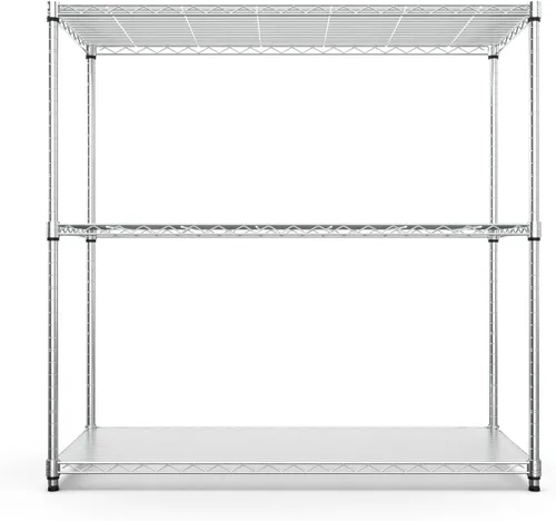 Miniatura 10 de pouseayar Estantería de alambre de metal NSF de 3 niveles, capacidad de 1050 libras, estante de almacenamiento ajustable resistente