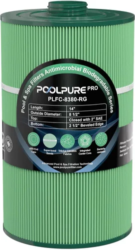 Miniatura 10 de POOLPURE Filtro de repuesto para Sundance 6540-501, PSD85-2002, Unicel C-8380, Filbur FC-2810, Excel Filters XLS-840, Aladdin 18007, Baleen
