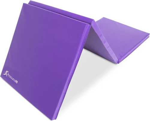 Miniatura 14 de ProSource Tri-Fold Folding Thick Exercise Mat 6’x2’ with Carrying Handles for MMA, Gymnastics, Stretching, Core Workouts