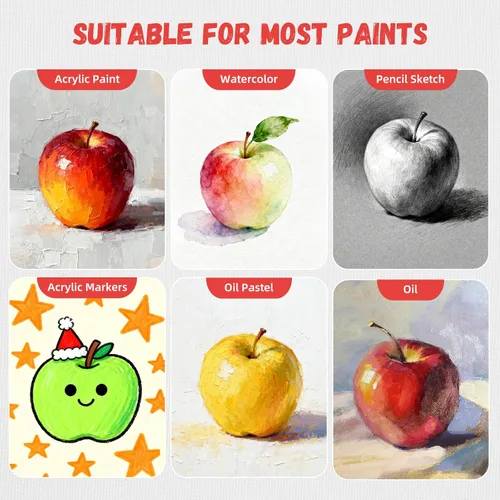 Miniatura 3 de Simetufy Paquete de 30 lienzos de pintura de 8 x 10 pulgadas, paneles de lona de algodón en blanco, paquete a granel para fiestas, pinturas