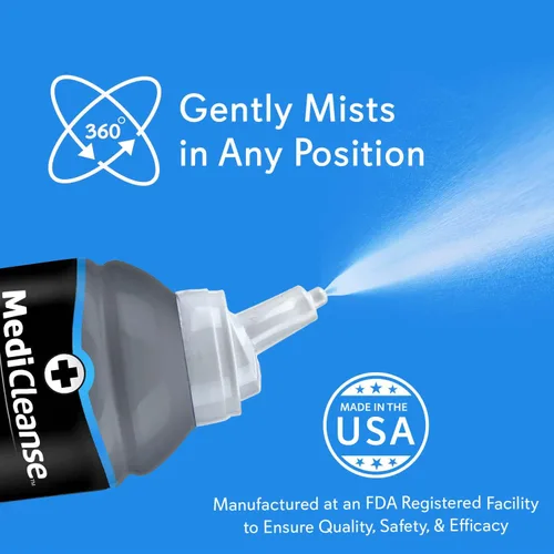 Miniatura 7 de MediCleanse Aerosol salino estéril para el cuidado posterior de perforaciones en pulverización de niebla fina, 7.5 onzas, todo natural, sin alcohol