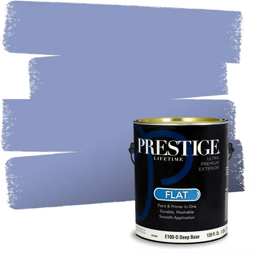 Miniatura 97 de Prestige Paints. - Base y pintura para exteriores en un solo galón, 1 galón. plano, comparable con Sherwin Williams Topsail. SW6799-PCM
