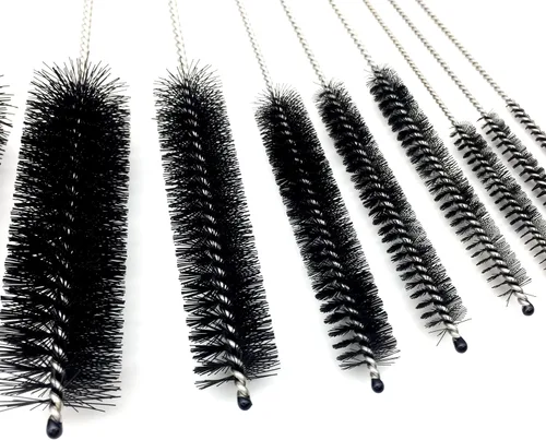 Miniatura 2 de Juego de 10 cepillos de limpieza para pajitas de acero inoxidable, cerdas de nailon duraderas, varios tamaños para popotes reutilizables, tazas