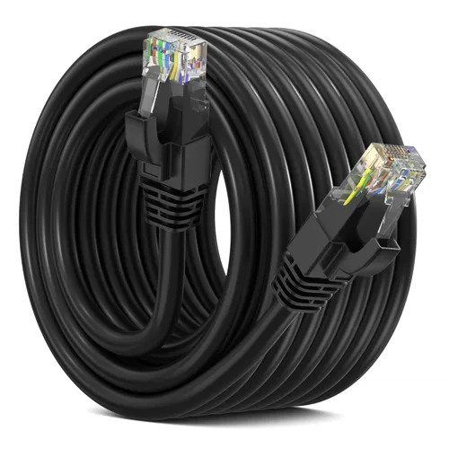 Miniatura 23 de Maximm Cable Ethernet Cat 6, cable de red y conexión de alta velocidad de 100 pies, UTP, 10 Gbps, cable Ethernet de 550 MHz, color negro