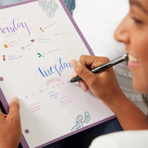 Miniatura 3 de Paper Mate Paquete Variado de Bolígrafos, Bolígrafos de Gel Retráctiles InkJoy, Punta de Fieltro Flair, 28 Unidades - Colores Surtidos, Escritura