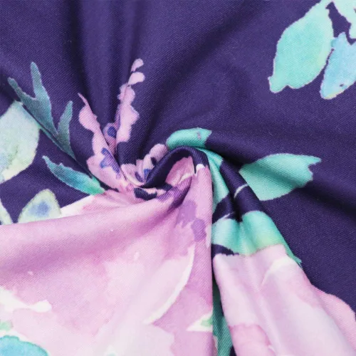 Miniatura 4 de Manta de envolver para recién nacido con juego de gorro, manta elástica suave para bebés niños y niñas de 0 a 3 meses (flor morada)