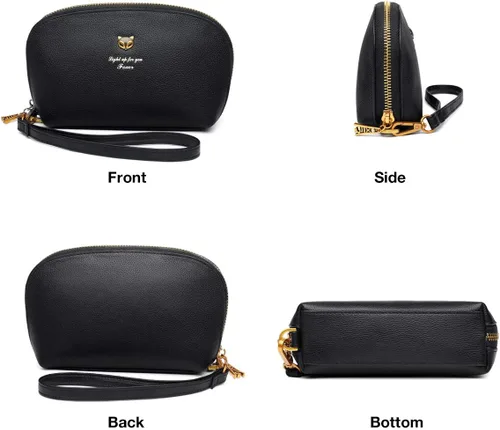 Miniatura 4 de Carteras de cuero para mujer, cuero genuino RFID bloqueo caja de regalo embalaje