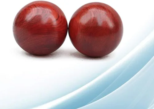 Miniatura 5 de HEALLILY Baoding Bolas de madera para ejercicio de salud, pelotas de meditación, masaje, fitness, terapia, masaje de manos, 2 unidades (2.4 in)