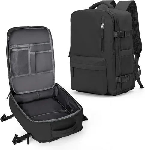 Miniatura 9 de VECAVE Mochila de mano para mujer, mochila de viaje grande aprobada por vuelo, impermeable de 14 pulgadas, mochila para laptop de negocios, mochila