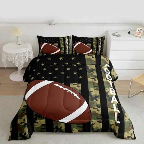 Miniatura 112 de Feelyou Juego de edredón de baloncesto para niñas y niños, juego de ropa de cama con juegos de pelota, decoración de habitación, regalo para amantes