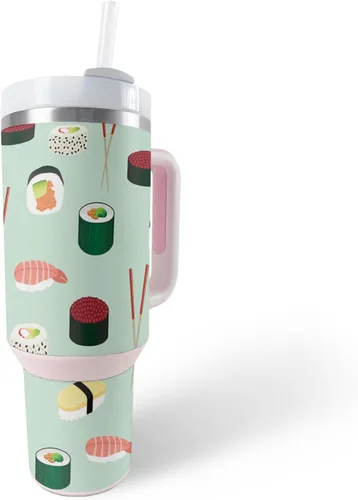 Miniatura 6 de MightySkins Skin - Vaso de vinilo compatible con Stanley The Quencher H2.0 FlowState de 40 onzas, color turquesa sólido, funda protectora, duradera