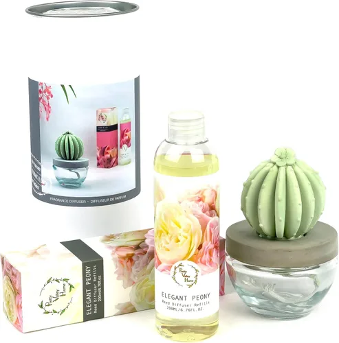 Miniatura 9 de Barril Cactus Cerámica Difusor de Fragancia Combo 6.8 fl oz Hermoso