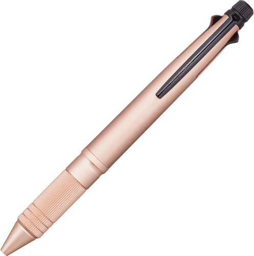 uni Jetstream 4&1 Metal Edition, bolígrafo de 0.020 in (negro, rojo, azul, verde) y lápiz mecánico de 0.020 in, oro rosa (MSXE52000A05.74)