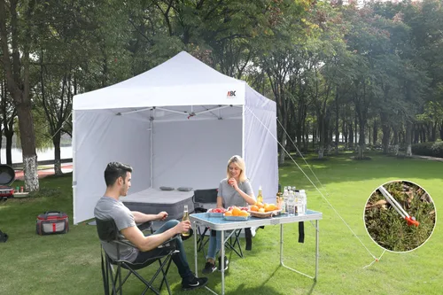 Miniatura 7 de Abccanopy - Toldo de 10 x 10 pies, con paredes laterales, sombra instantánea, con bolsa con ruedas para guardarlo. Incluye 4 bolsas de lastre, Azul