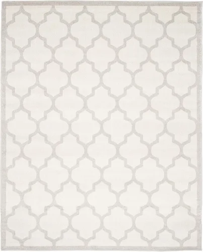 Miniatura 18 de SAFAVIEH Amherst Collection AMT420E - Alfombra para pasillo, 2 pies 3 pulgadas x 7 pies, beige y gris claro, diseño de enrejado marroquí,