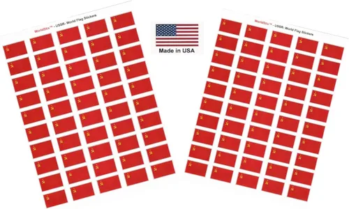 Miniatura 268 de 100 calcomanías de la bandera de Alaska; 1.5" x 1" hechas en Estados Unidos, calcomanías autoadhesivas de la bandera del estado para álbumes