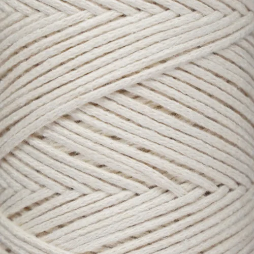 Miniatura 4 de Makromecity, Cordón de macramé de algodón de 0.079 in x 195 yardas (590 pies) de algodón reciclado de 0.079 pulgadas, hilo de ganchillo para Crudo
