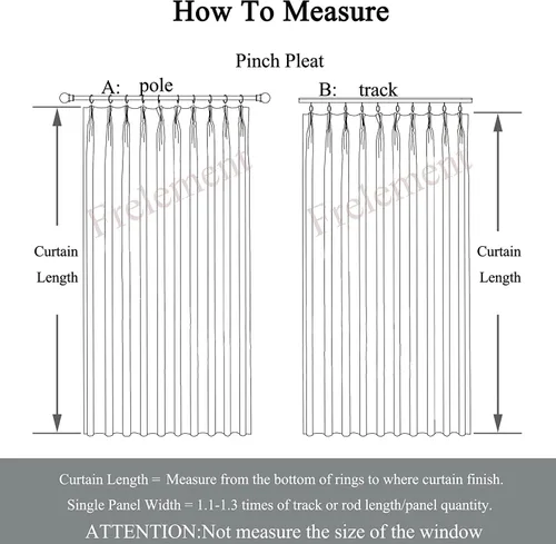 Miniatura 8 de Frelement Cortinas 100% opacas con forro térmico, cortinas de lino para decoración de Navidad, cortinas plisadas con aislamiento térmico