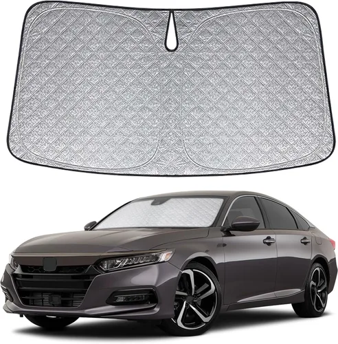 Miniatura 39 de Parasol de 6 capas para parabrisas de Honda Element 2003-2011, parasol plegable para automóvil con bolsa de almacenamiento, reflectante del calor
